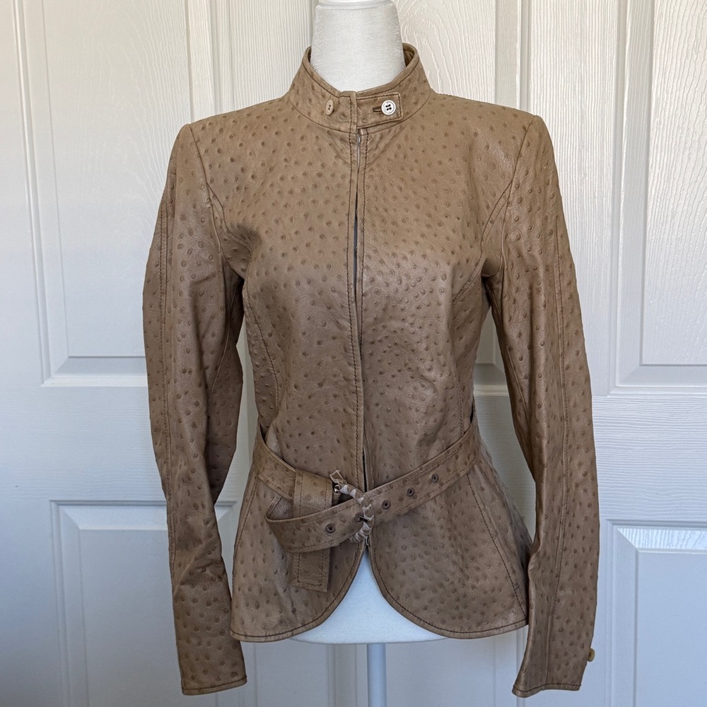 Malo Tan Leather Jacket